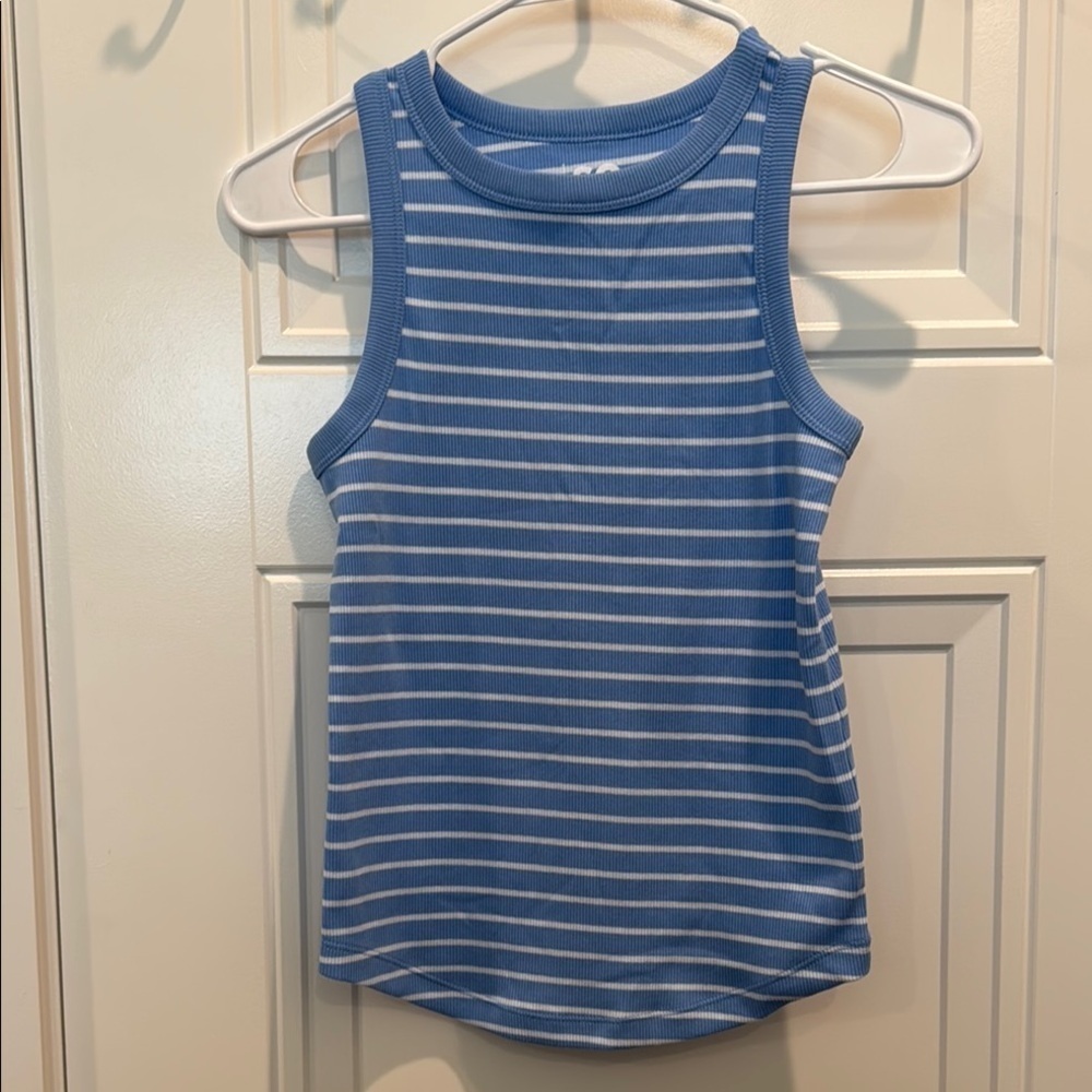 SO Blue and White Striped Tank Top